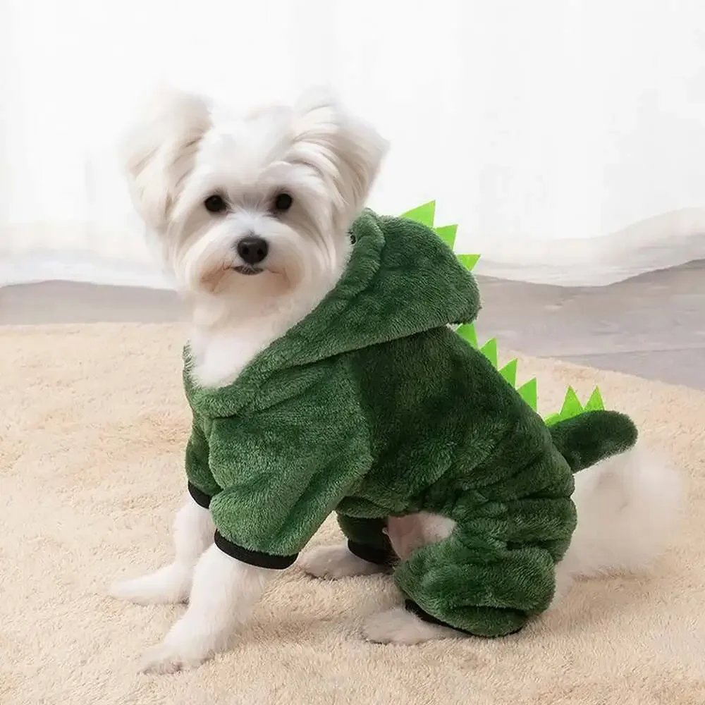 Pet Cat Dog Halloween Dog Clothes for Small Dogs Funny Dinosaur Cosplay Costume